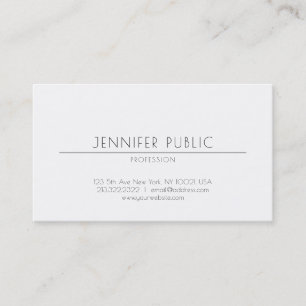 Elegant Minimalist Design Professional Plain Luxe Business Card