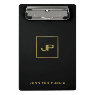 Elegant Minimalist Design Trendy Modern Monogram Mini Clipboard