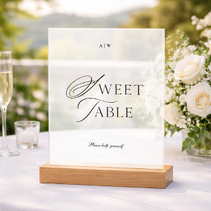Elegant Minimalist Dessert Table Wedding Sign