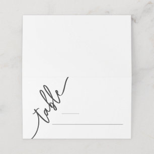 Elegant Minimalist Dinner Folded Place Card