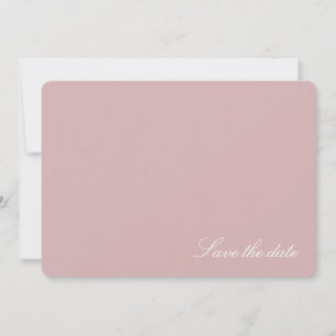 Elegant Minimalist Dusky Pink Save the date