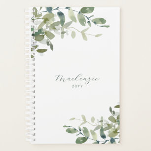 Elegant Minimalist Eucalyptus Ivy Greenery Planner