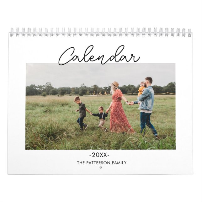 Elegant Minimalist Family 2023 Photo Calendar  (Cover)