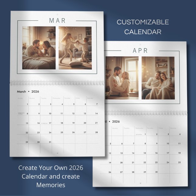 Elegant Minimalist Family Photo Calendar 2026 (Creator Uploaded)
