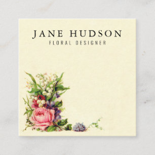 Elegant Minimalist Floral Business Card Design