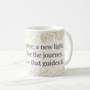 Elegant Minimalist Floral Mug - "Every Chapter, A
