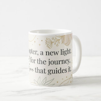 Elegant Minimalist Floral Mug - "Every Chapter, A 