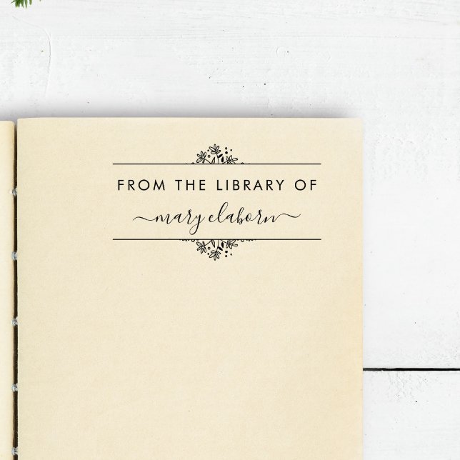 Elegant Minimalist Flowers From The Library Of Self-inking Stamp (Creator Uploaded)