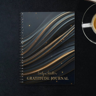 Elegant Minimalist Flowing Lines Notebook