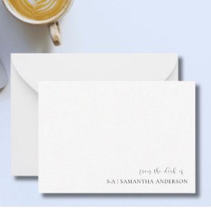 Elegant Minimalist From the desk of Note Cards