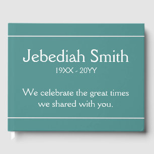 Elegant & Minimalist Funeral Guest Book