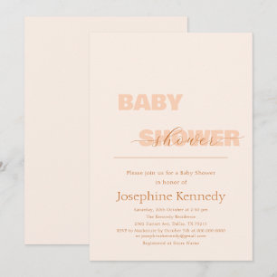 Elegant Minimalist Gender Neutral Baby Shower Invitation