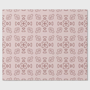Elegant Minimalist Geometric Line Art Seamless Wrapping Paper