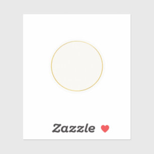 Elegant Minimalist Gold Circle Wedding Favour Stic