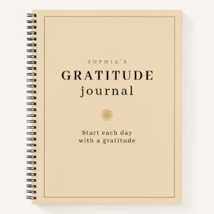Elegant Minimalist Gold Gratitude Journal
