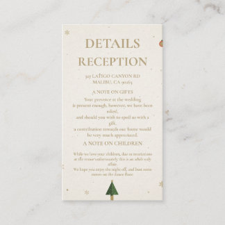Elegant Minimalist Golden Holiday Harmony Enclosure Card