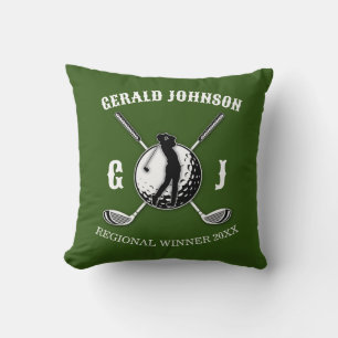 Elegant Minimalist Golf Monogr... Cushion