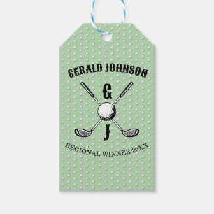 Elegant Minimalist Golf Monogr... Gift Tags