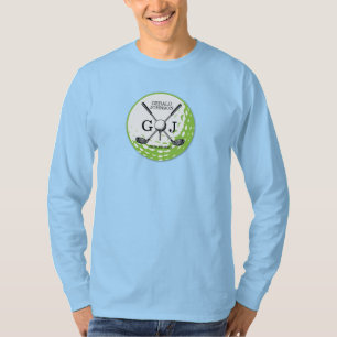 Elegant Minimalist Golf Monogram Design T-Shirt