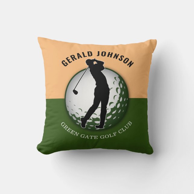 Elegant Minimalist Golfer Design Cushion (Front)
