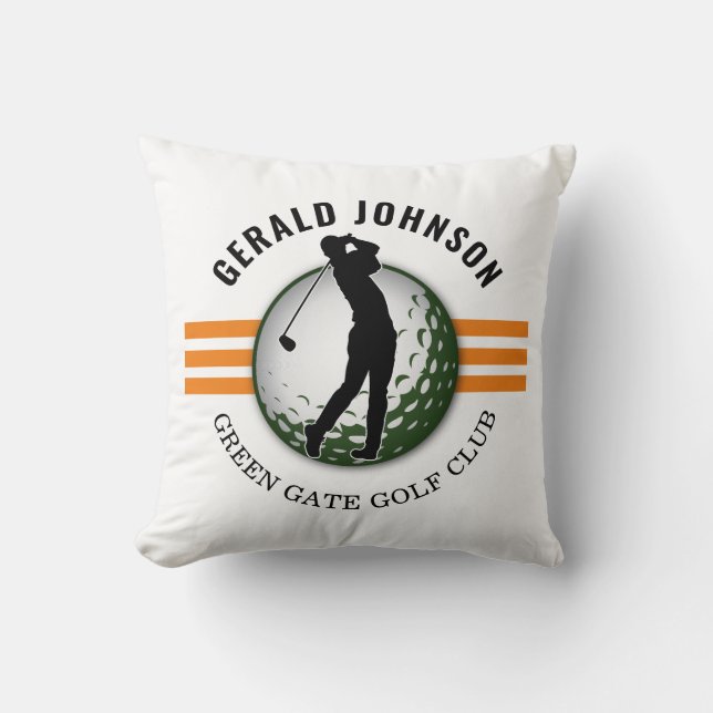 Elegant Minimalist Golfer Design Cushion (Front)
