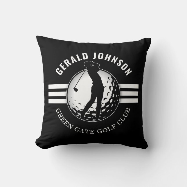 Elegant Minimalist Golfer Design Cushion (Front)