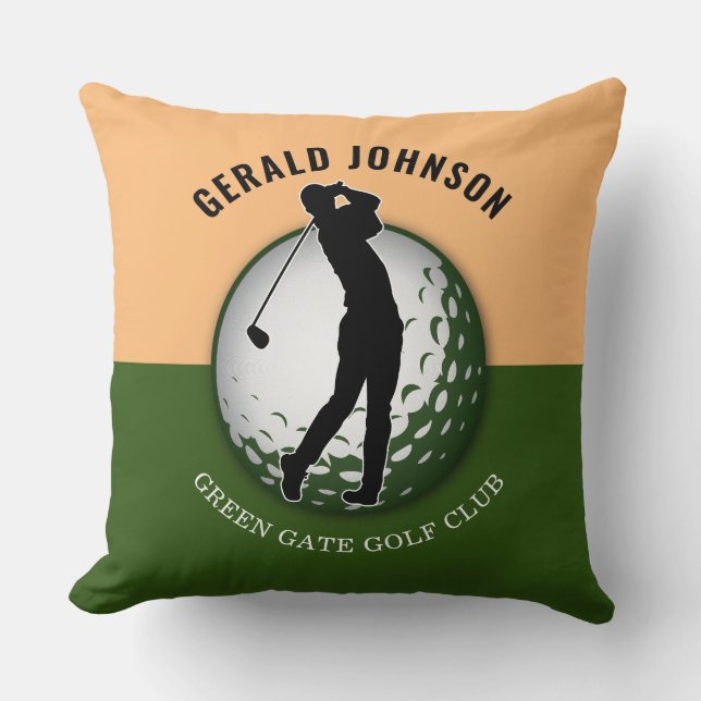Elegant Minimalist Golfer Design Cushion (Front)