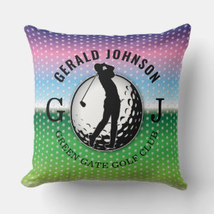 Elegant Minimalist Golfer Design Throw Pillow