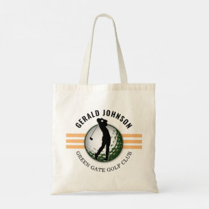 Elegant Minimalist Golfer Design Tote Bag