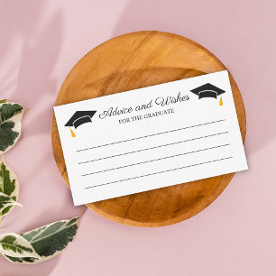 elegant minimalist graduation advice and wishes  card