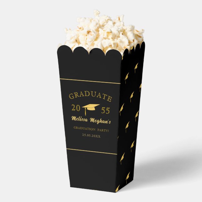  Elegant Minimalist Graduation Cap Grad Party  Favour Box (Popped)