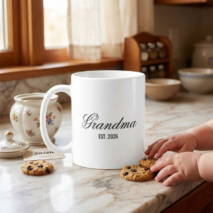 Elegant Minimalist Grandma Typography Coffee Mug