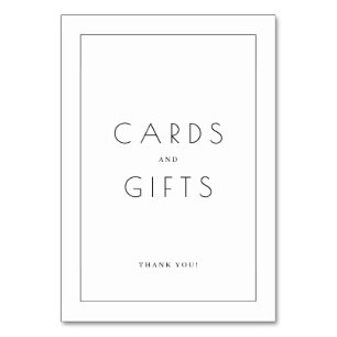 Elegant Minimalist Gratitude Sign Table Number