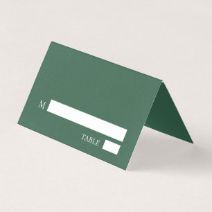 Elegant minimalist green Wedding Table Place Card