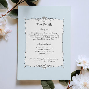 Elegant Minimalist Hand Drawn Rose Frame Enclosure Card