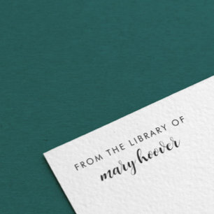 Elegant Minimalist Handwritten From The Library Of Rubber Stamp