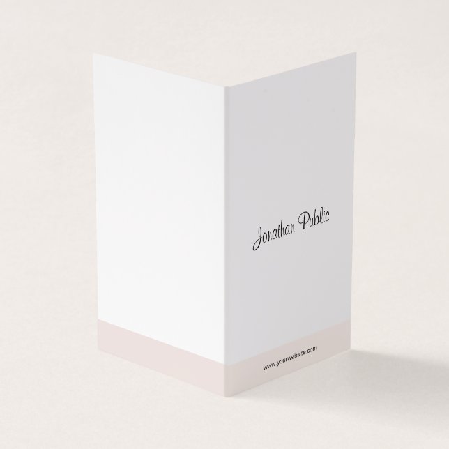 Elegant Minimalist Handwritten Script Professional Business Card (Outside)