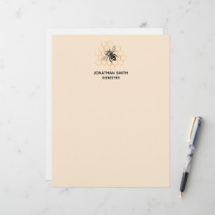 Elegant & Minimalist Honey Beekeeper Custom Letterhead