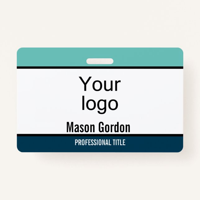 Elegant, minimalist ID badge (Front)