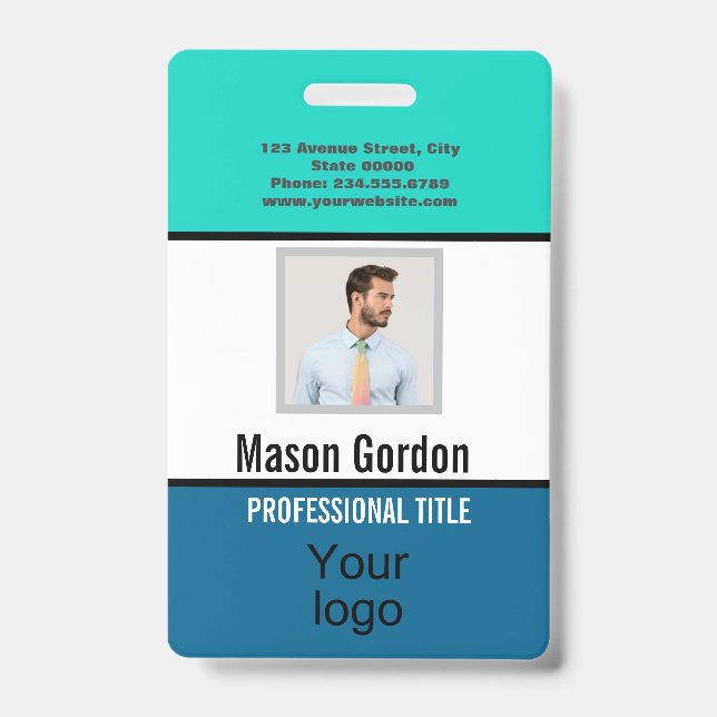 Elegant, minimalist ID badge (Front)