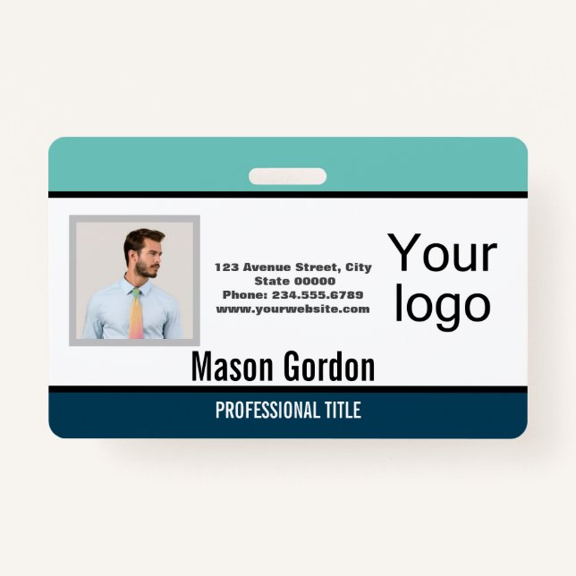 Elegant, minimalist ID badge (Front)