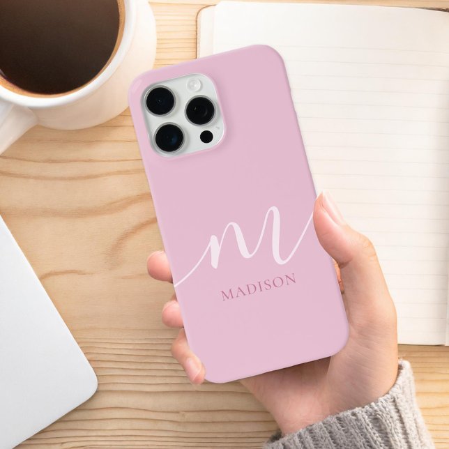 Elegant Minimalist Initial Monogram Case-Mate iPhone Case (Creator Uploaded)