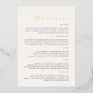 Elegant Minimalist Ivory Foil Wedding