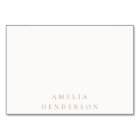 Elegant Minimalist Ivory Taupe Wedding Place Card