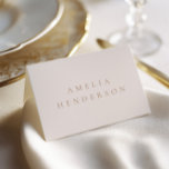 Elegant Minimalist Ivory Taupe Wedding Place Card<br><div class="desc">Designed to coordinate with for the «SERENA» Wedding Invitation Collection. View the collection link on this page to see all of the matching items in this beautiful design.
••• Mockups for this design were created using Midjourney AI.</div>