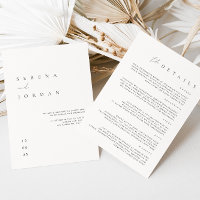 Elegant Minimalist Ivory Wedding Details on Back