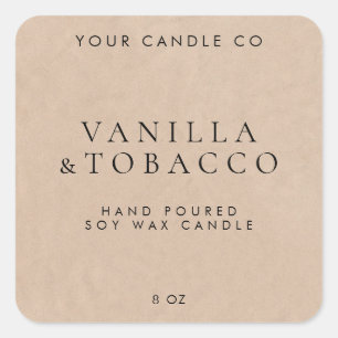 Elegant Minimalist Kraft Candle Label