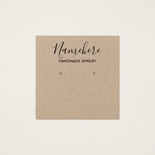 Elegant minimalist kraft earring display card