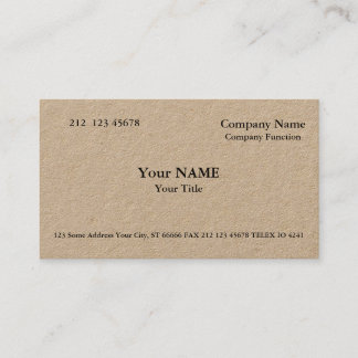 Elegant Minimalist Kraft Profesional Business Card