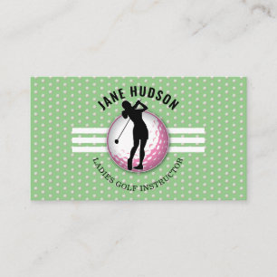 Elegant Minimalist Ladies Golf Design Business Card